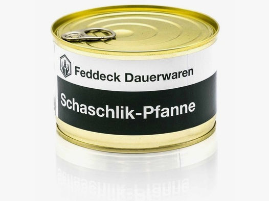 Feddeck Dauerwaren Fertiggericht Dose Schaschlik-Pfanne 400g