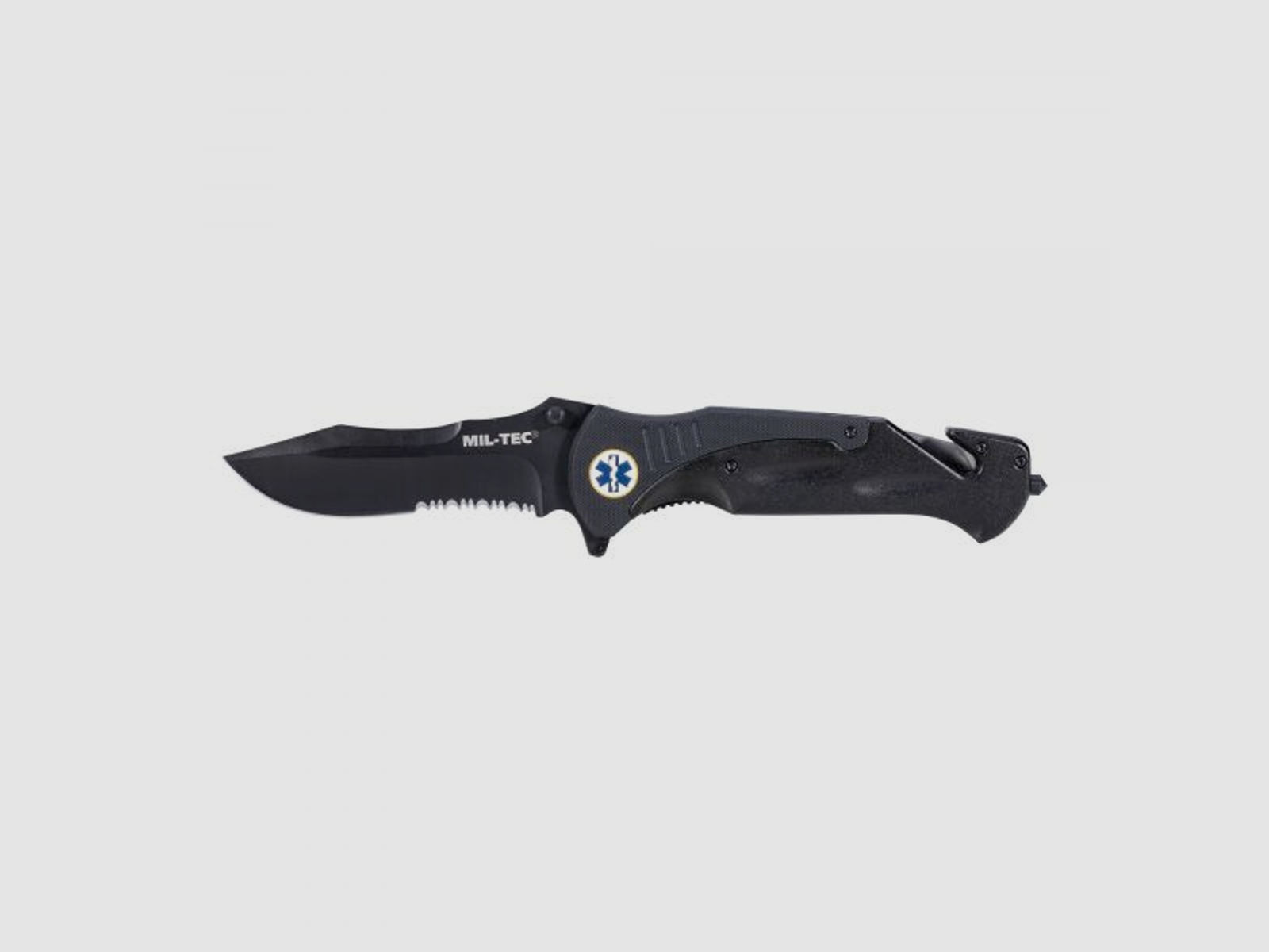 Mil-Tec Mil-Tec Rettungsmesser Pocket Knife 440/G10 schwarz