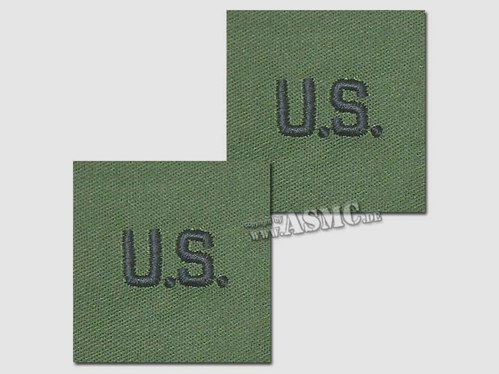 Unbekannt Abzeichen US Letters oliv Textil