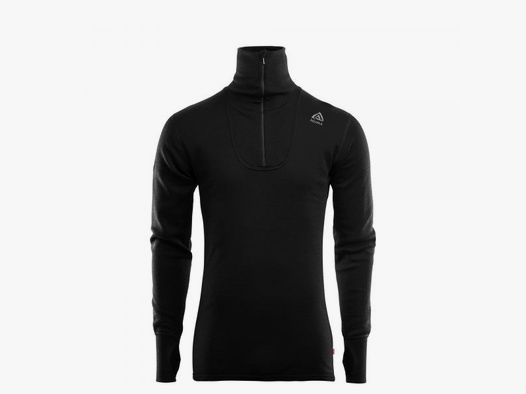 aclima Aclima Pullover DoubleWool Polo Zip jet black