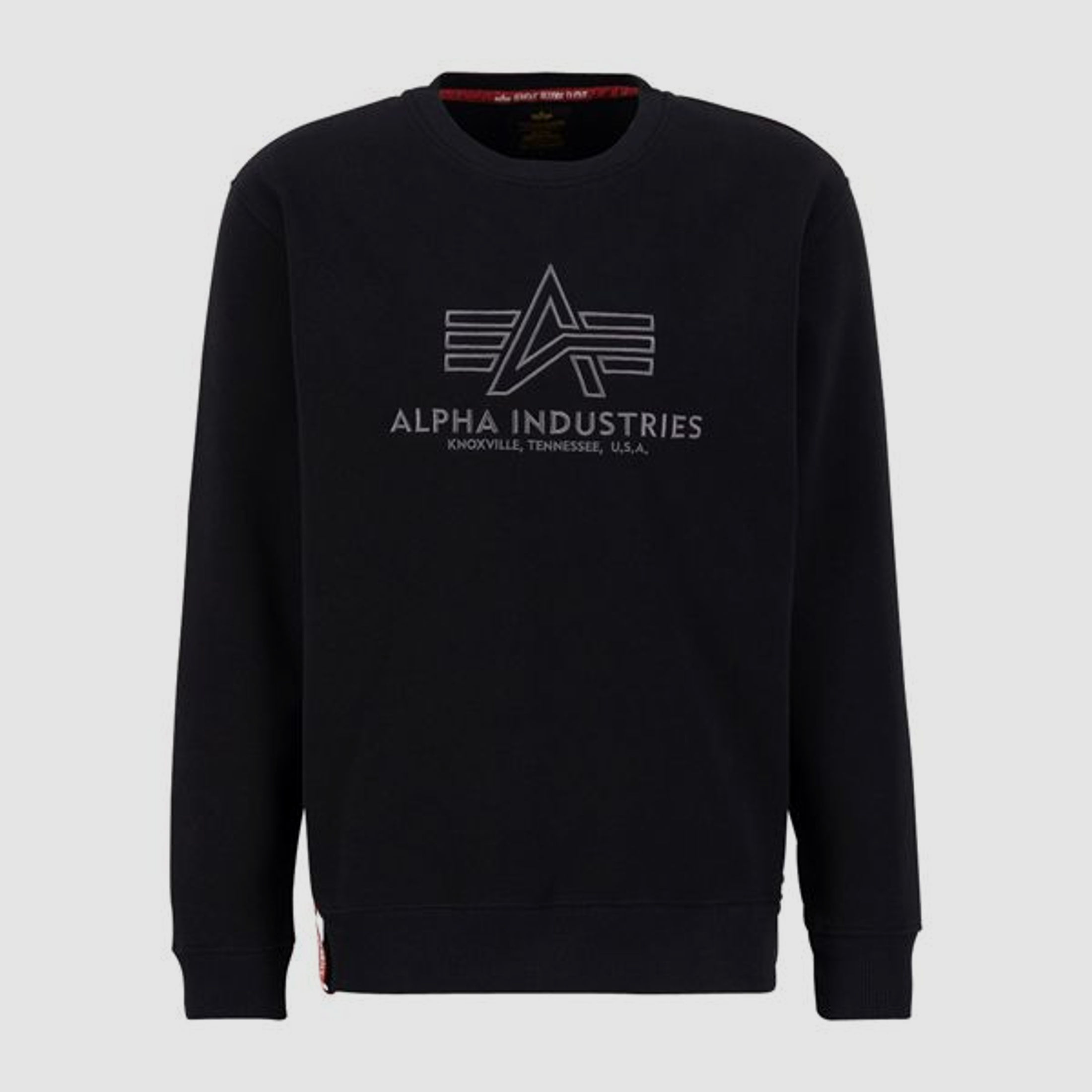 alpha industries Alpha Industries Basic Sweater Embroidery schwarz gun metal
