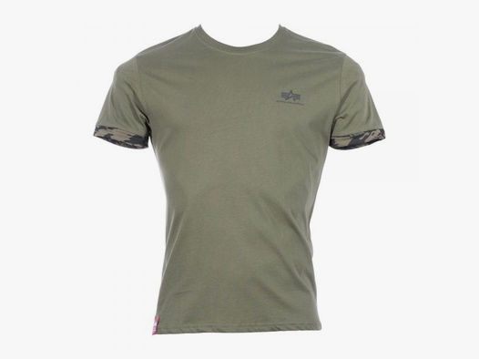 alpha industries Alpha Industries T-Shirt Roll-Up Sleeve brushstroke green