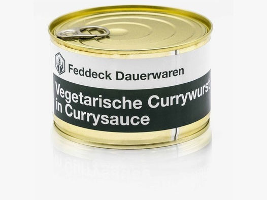 Feddeck Dauerwaren Fertiggericht Dose Vegetarische Currywurst mit Currysoße 400g
