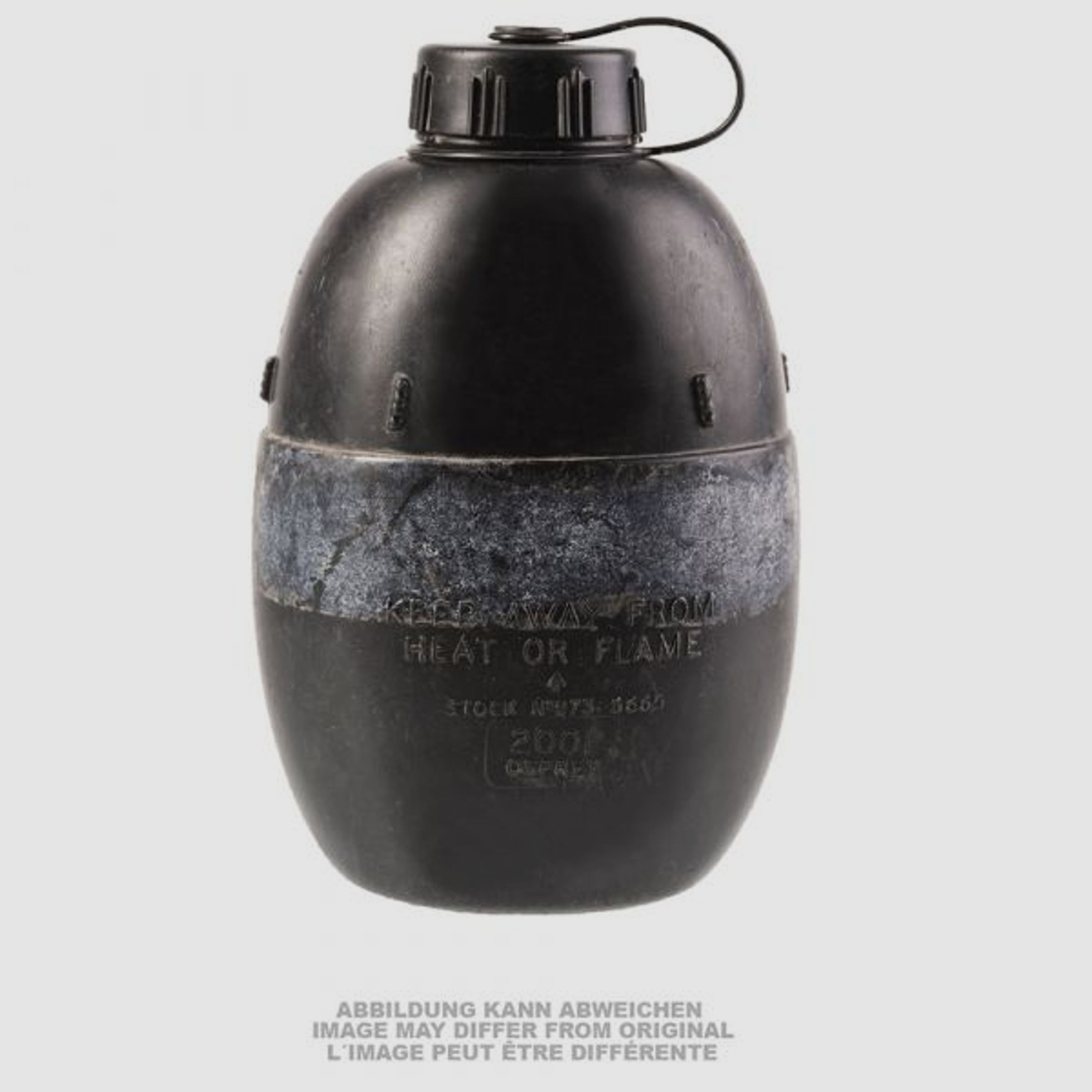 British Army Britische Feldflasche Kunststoff schwarz gebraucht