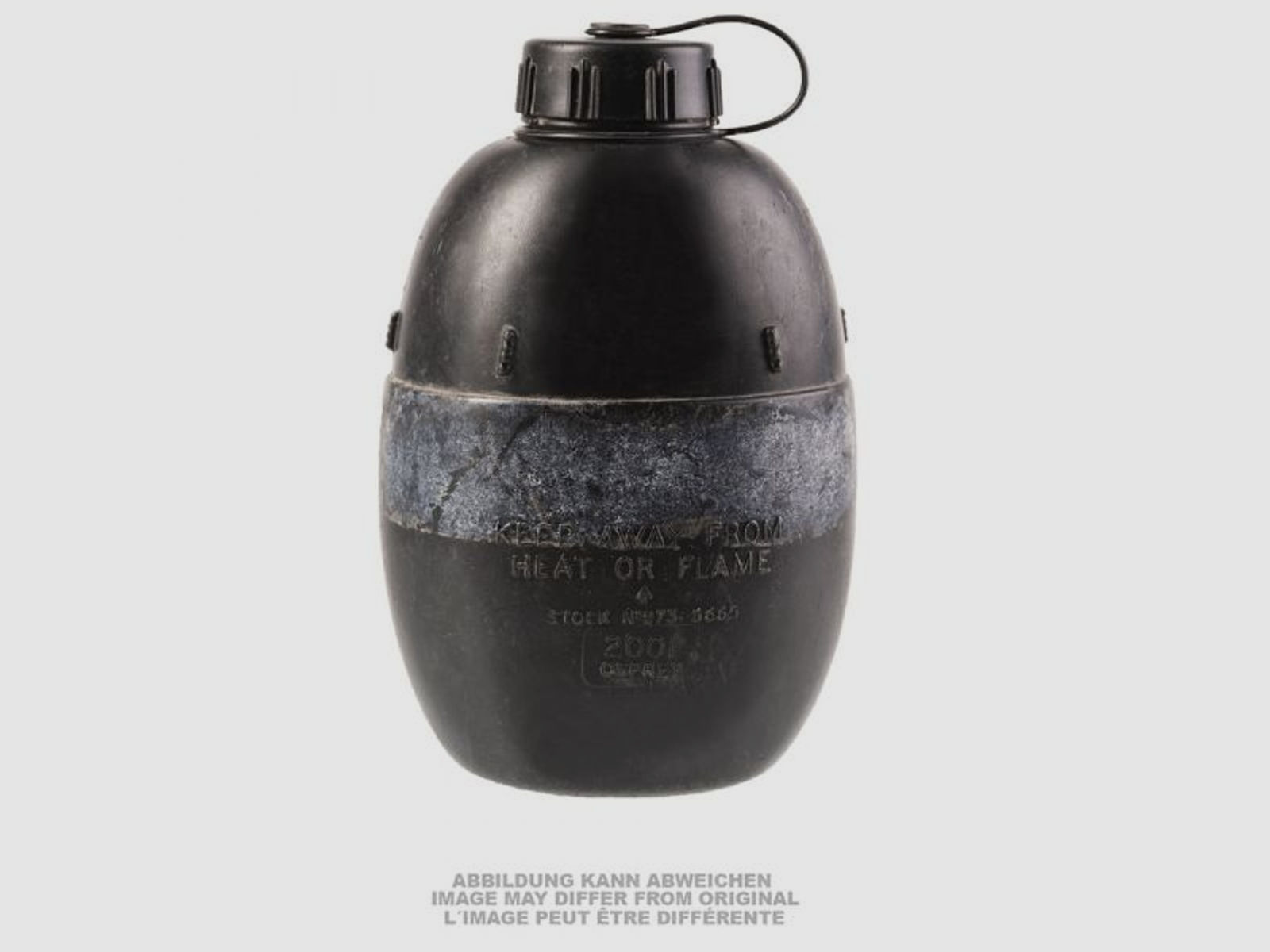 British Army Britische Feldflasche Kunststoff schwarz gebraucht