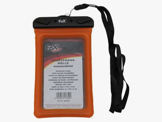 Fox Outdoor Fox Outdoor Smartphone Hülle wasserdicht transparent orange