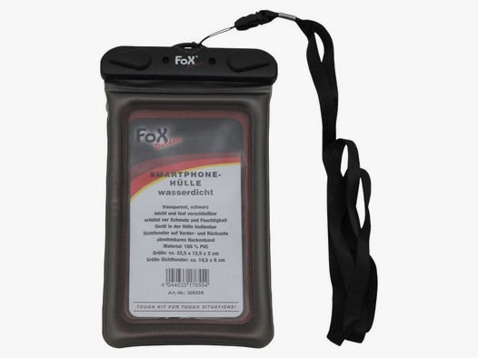 Fox Outdoor Fox Outdoor Smartphone Hülle wasserdicht transparent schwarz