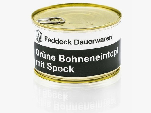 Feddeck Dauerwaren Fertiggericht Dose Grüner Bohneneintopf mit Speck 400g