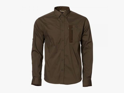 Pinewood Pinewood Longsleeve Tiveden TC InsectStop dark olive suede brown