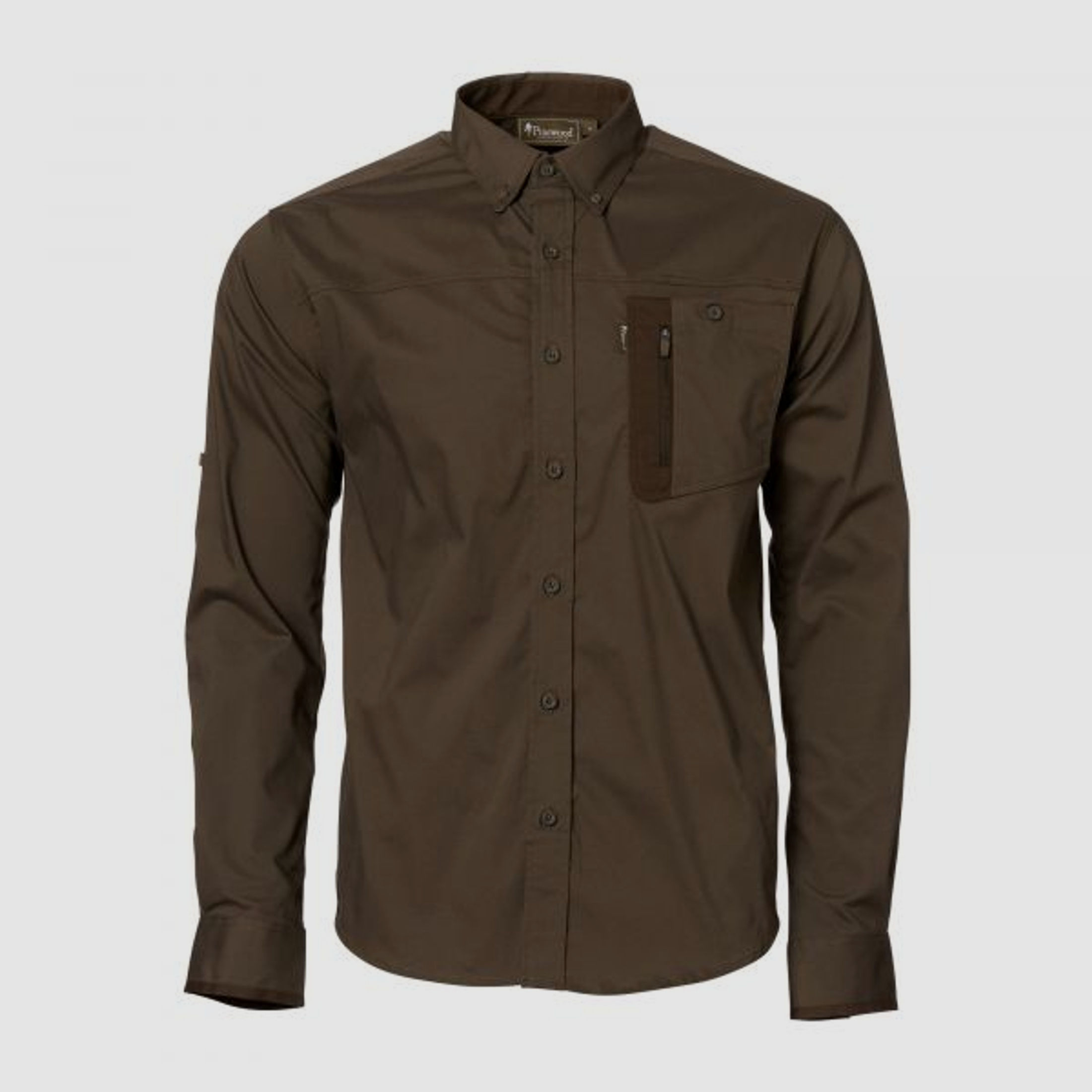 Pinewood Pinewood Longsleeve Tiveden TC InsectStop dark olive suede brown