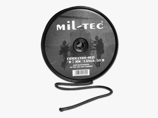 Mil-Tec Kommandoseil schwarz 7 mm, 50 m