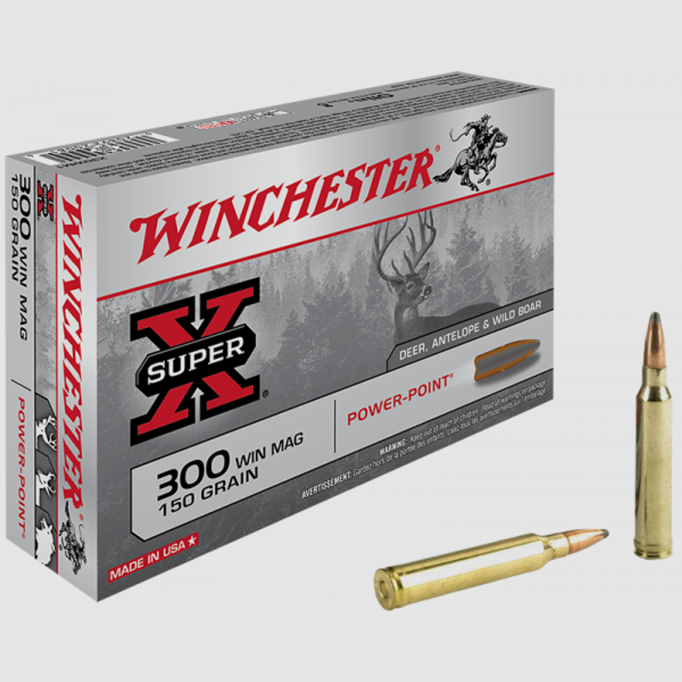 Winchester Super X .300 Win Mag Winchester Power Point 150 grs Büchsenpatronen
