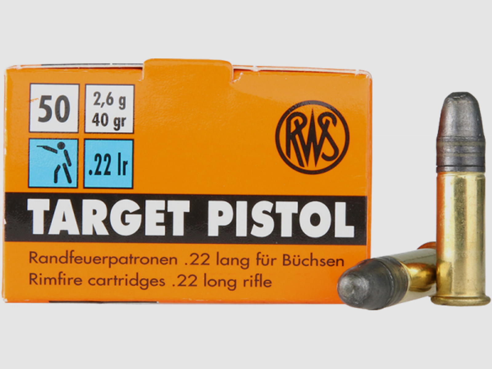 RWS Target Pistol .22 LR LRN 40 grs Kleinkaliberpatronen