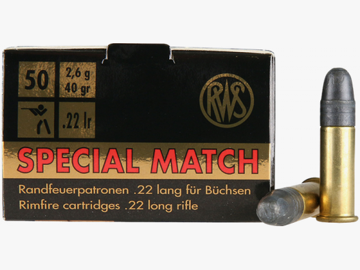 RWS Special Match .22 LR LRN 40 grs Kleinkaliberpatronen