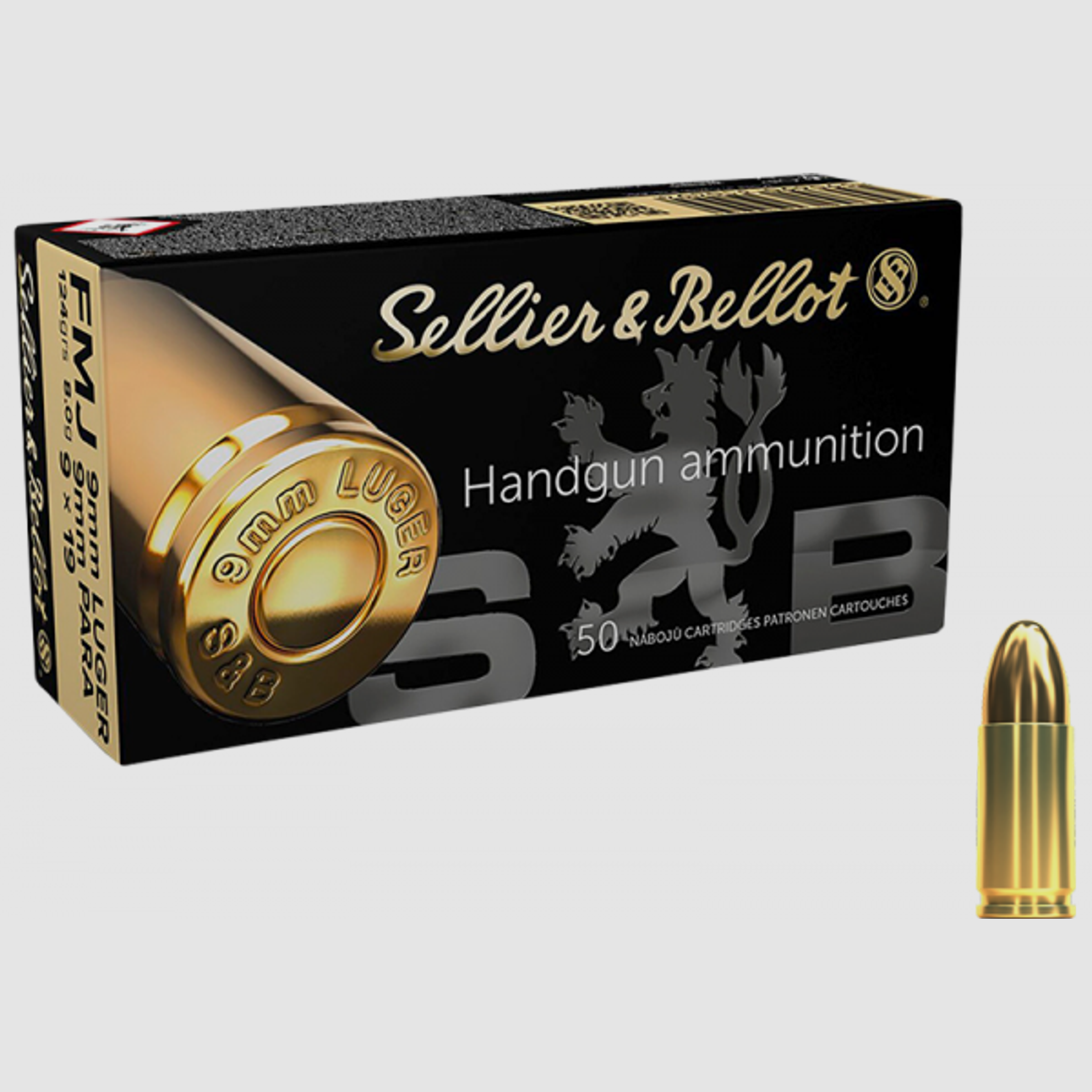 Sellier & Bellot Standard 9mm Luger (9x19) FMJ 124 grs Pistolenpatronen
