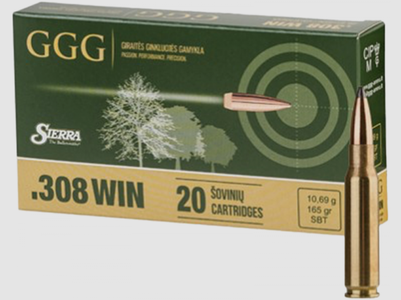 GGG Sierra GameKing .308 Win SGK 165 grs Büchsenpatronen