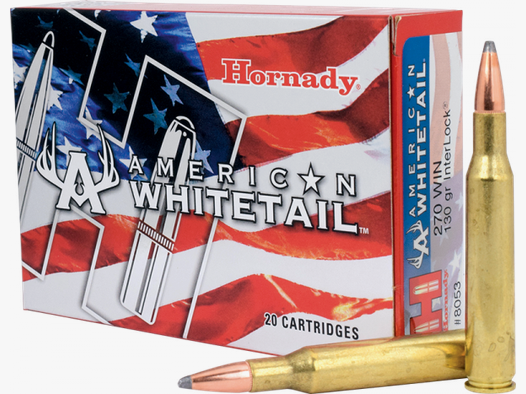 Hornady American Whitetail .270 Win InterLock 130 grs Büchsenpatronen