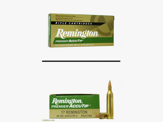 Remington .17 Rem 1,30g - 20grs Remington AccuTip-V Büchsenmunition #29162