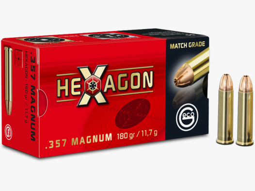 Geco Hexagon .357 Mag 180 grs Revolverpatronen