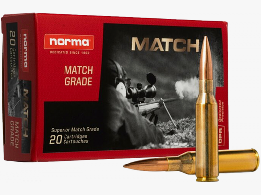 Norma Match Line .338 Norma Mag Sierra MatchKing 300 grs Büchsenpatronen