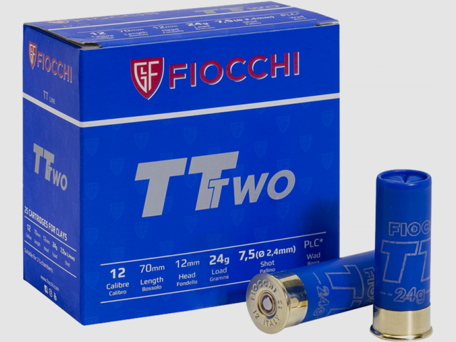 Fiocchi TT Two Trap 12/70 24 gr Schrotpatronen