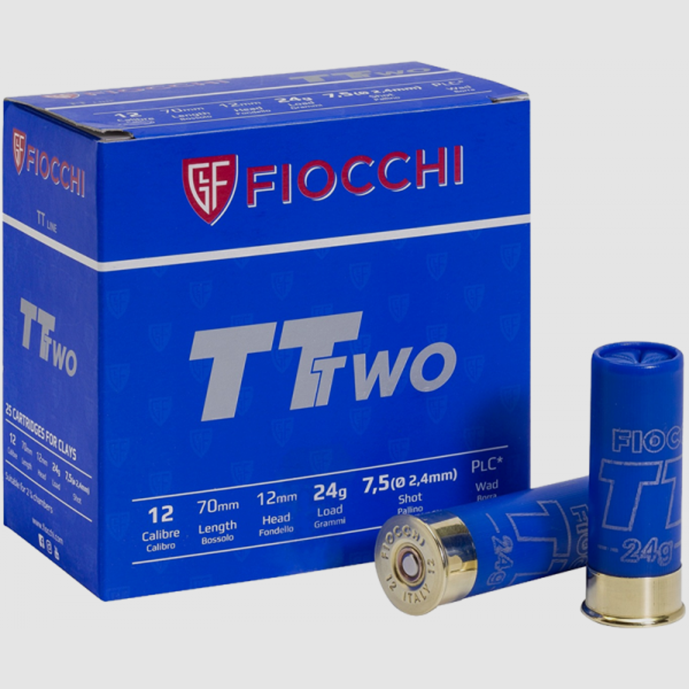 Fiocchi TT Two Trap 12/70 24 gr Schrotpatronen