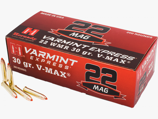 Hornady Varmint Express Rimfire .22 Win Mag V-Max 30 grs Kleinkaliberpatronen