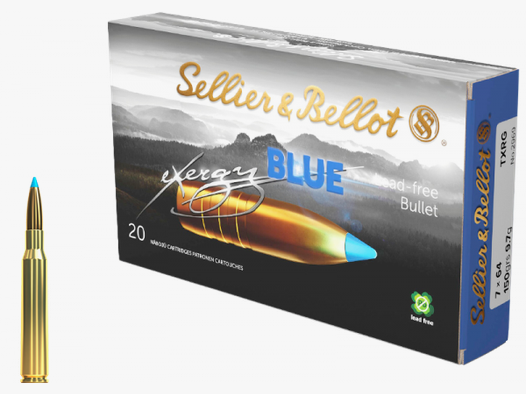 Sellier & Bellot eXergy Blue 7x64 TXRG 150 grs Büchsenpatronen