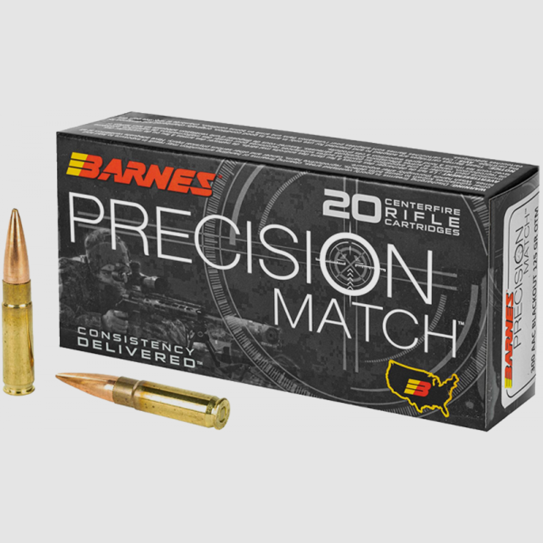 Barnes Precision Match .300 AAC Blackout OTM 125 grs Büchsenpatronen