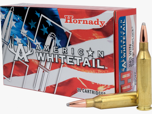 Hornady American Whitetail .243 Win InterLock 100 grs Büchsenpatronen