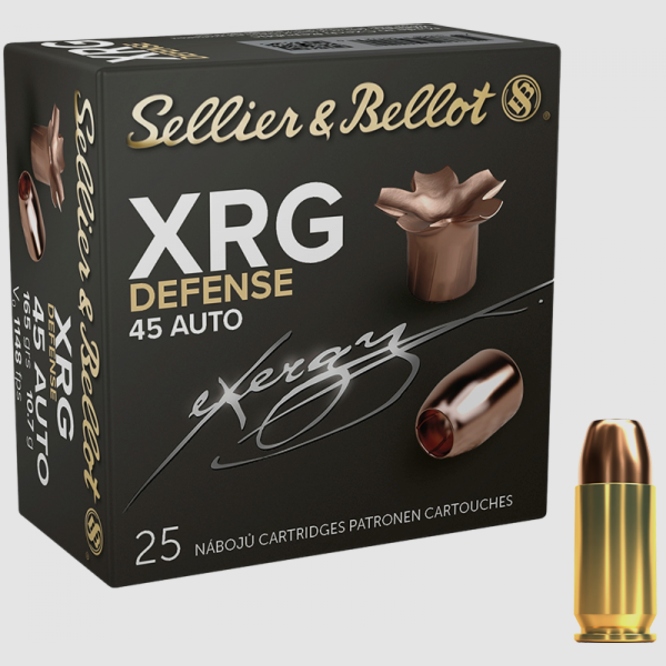 Sellier & Bellot XRG Defense .45 ACP XRG Defense 165 grs Pistolenpatronen