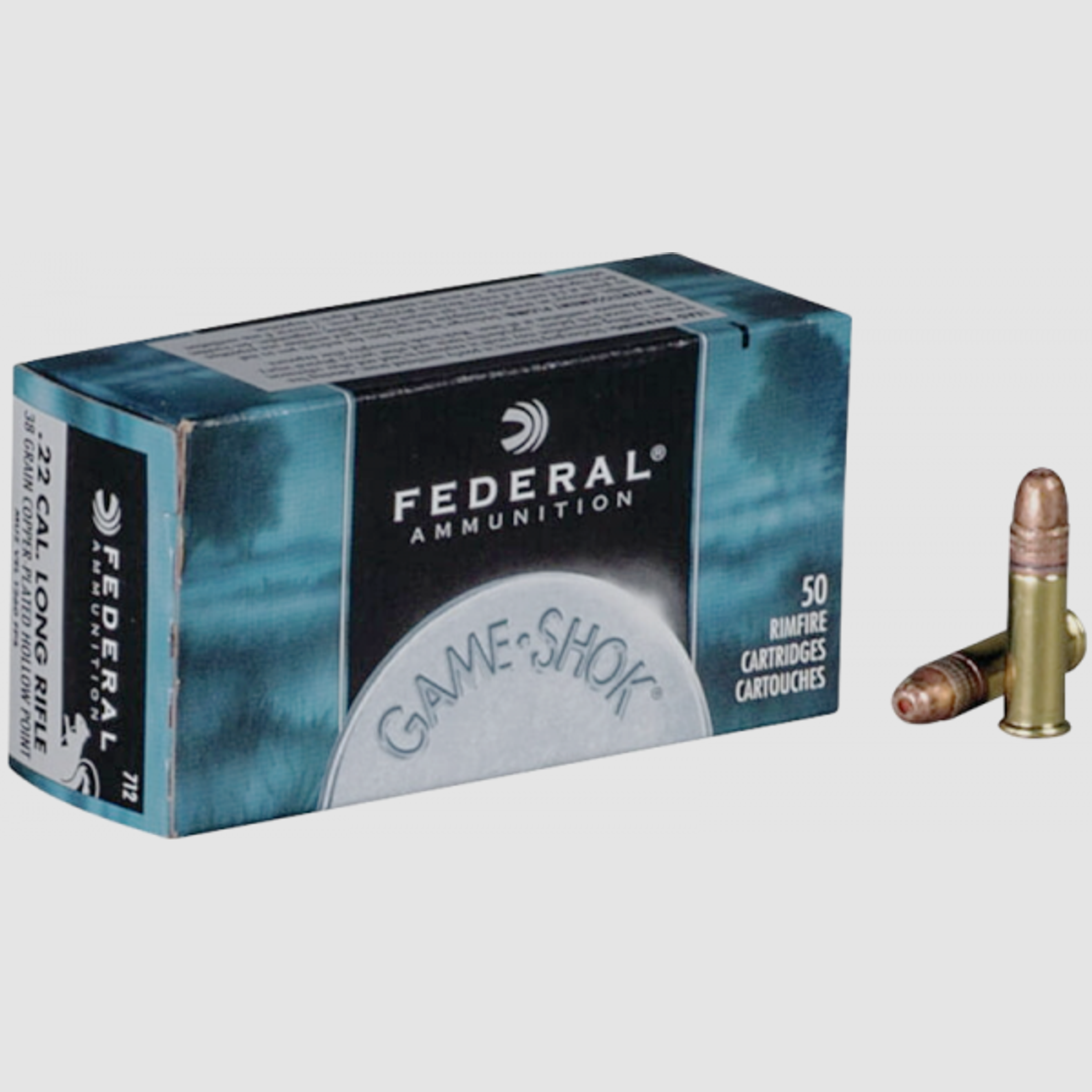 Federal Premium .22 l.r. 2,46g - 38grs Solid Kupfer HP Kleinkalibermunition #712