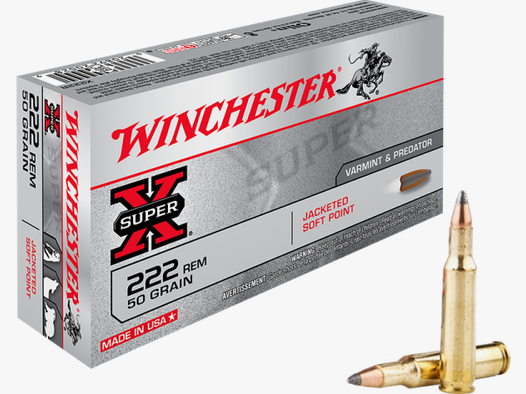 Winchester Super X .222 Rem JSP 50 grs Büchsenpatronen