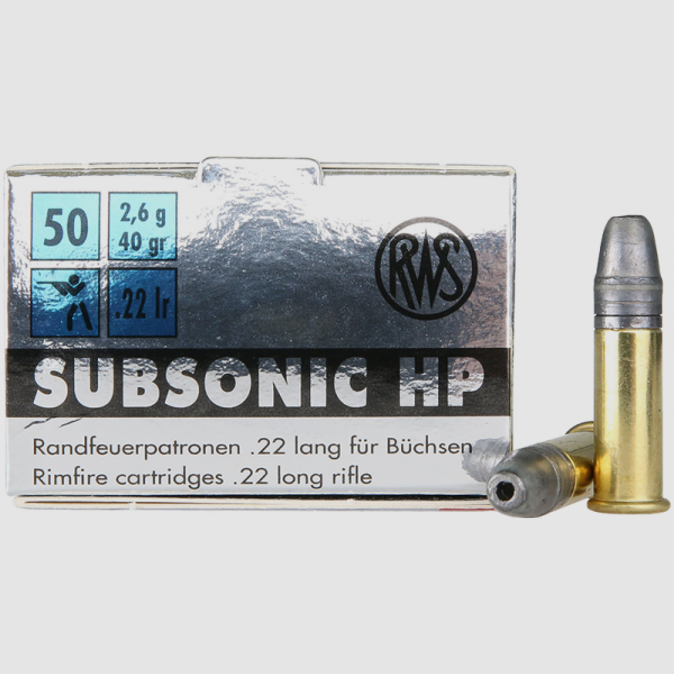 RWS Subsonic .22 LR HP 40 grs Kleinkaliberpatronen