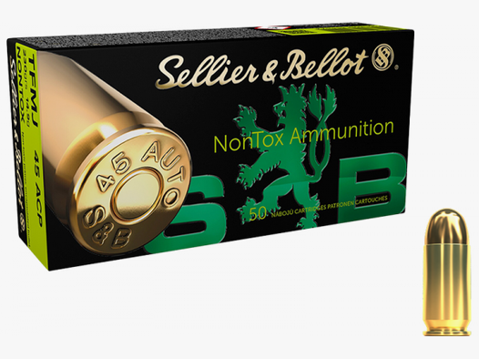 Sellier & Bellot NonTox .45 ACP TFMJ 230 grs Pistolenpatronen