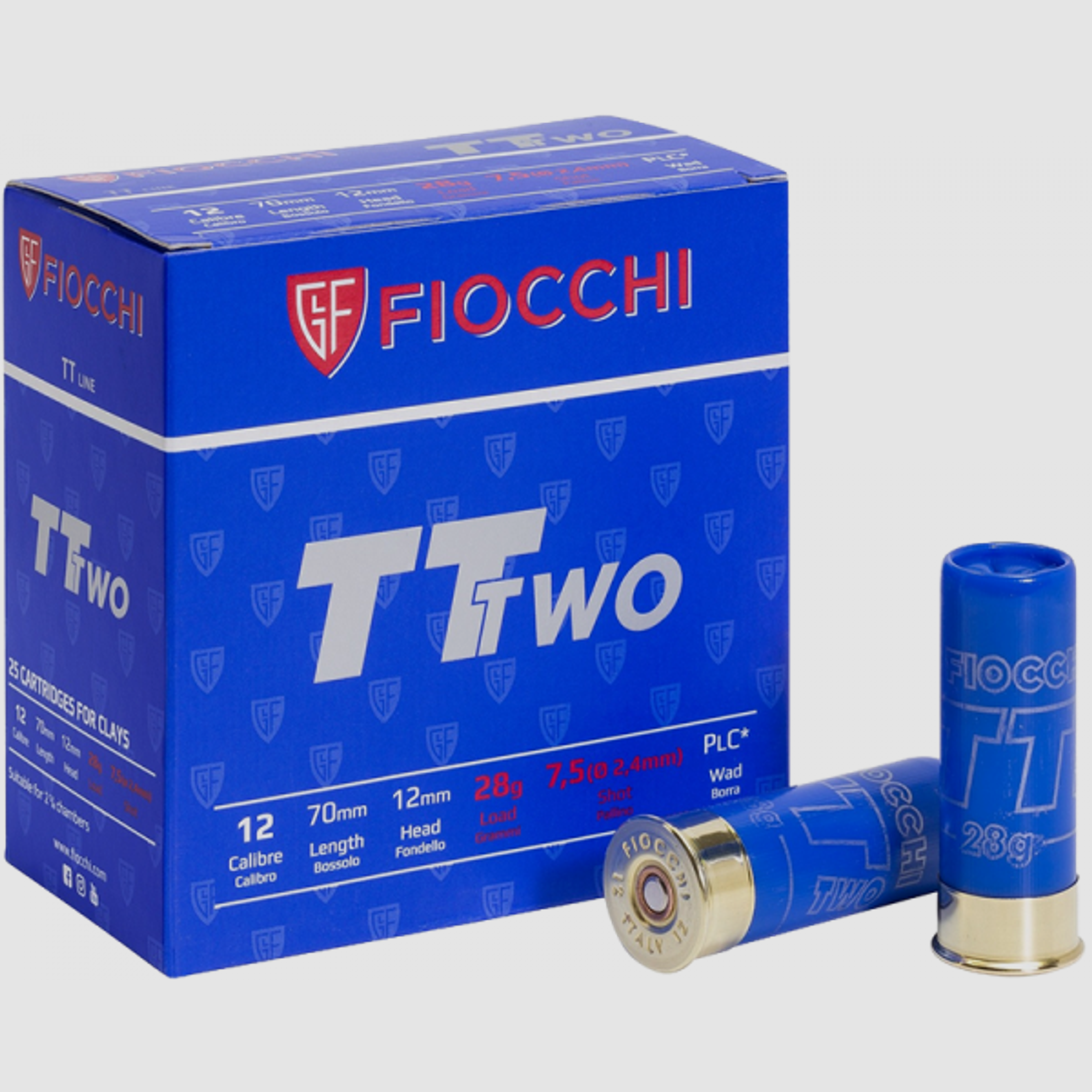 Fiocchi TT Two Trap 12/70 28 gr Schrotpatronen