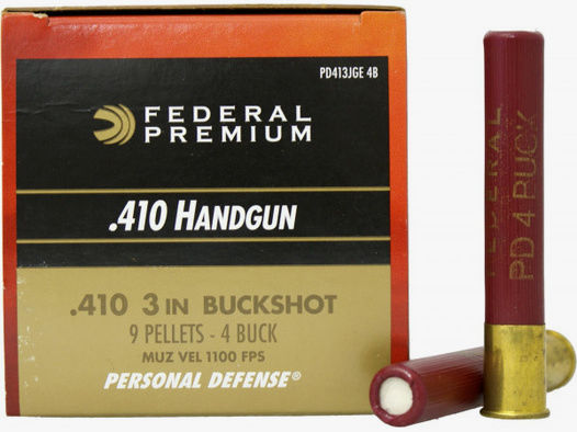 Federal Premium Schrotpatronen 410/76 9 Schrotkugeln Premium Personal Defense 6,09 mm