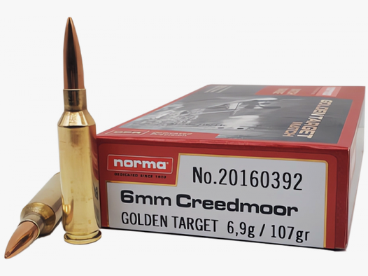 Norma Golden Target 6mm Creedmoor BTHP 107 grs Büchsenpatronen