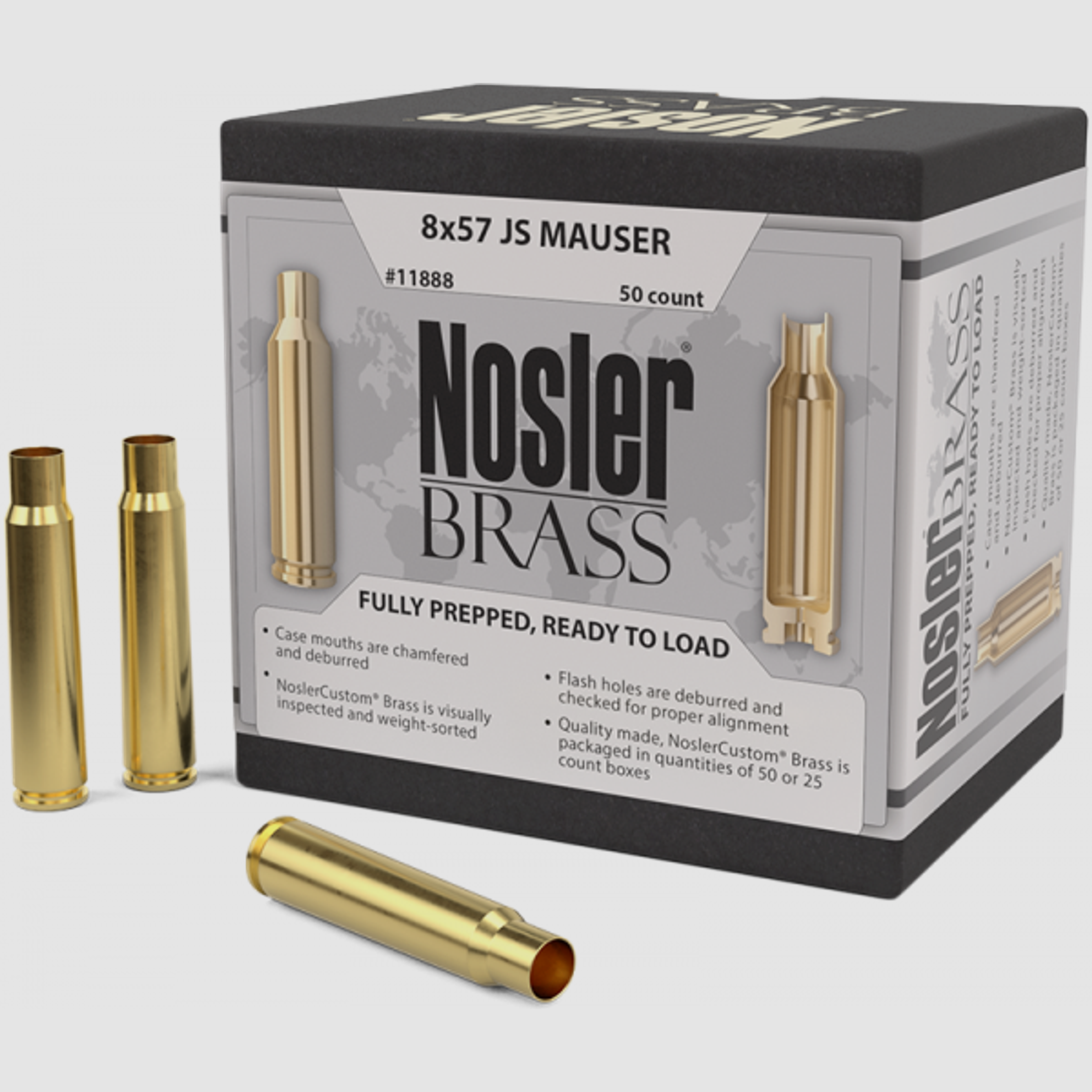 Nosler Premium Brass 8x57 IS Langwaffen Hülsen