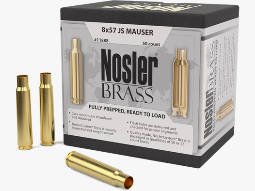 Nosler Premium Brass 8x57 IS Langwaffen Hülsen