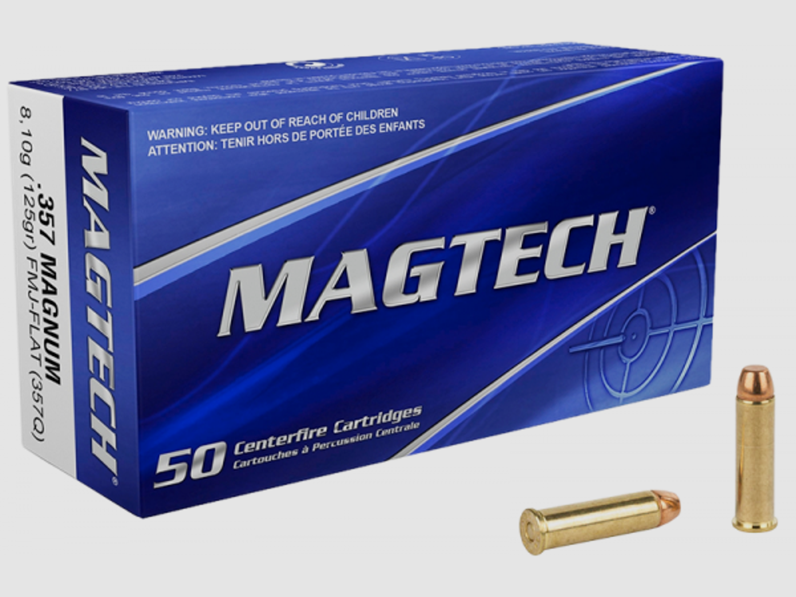 Magtech Standard .357 Mag FMJ Flat 125 grs Revolverpatronen