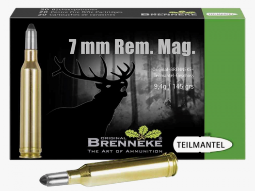 Brenneke TM 7mm Rem Mag 145 grs Büchsenpatronen