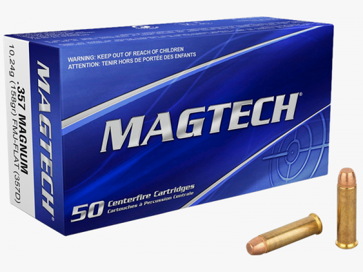 Magtech Standard .357 Mag FMJ Flat 158 grs Revolverpatronen