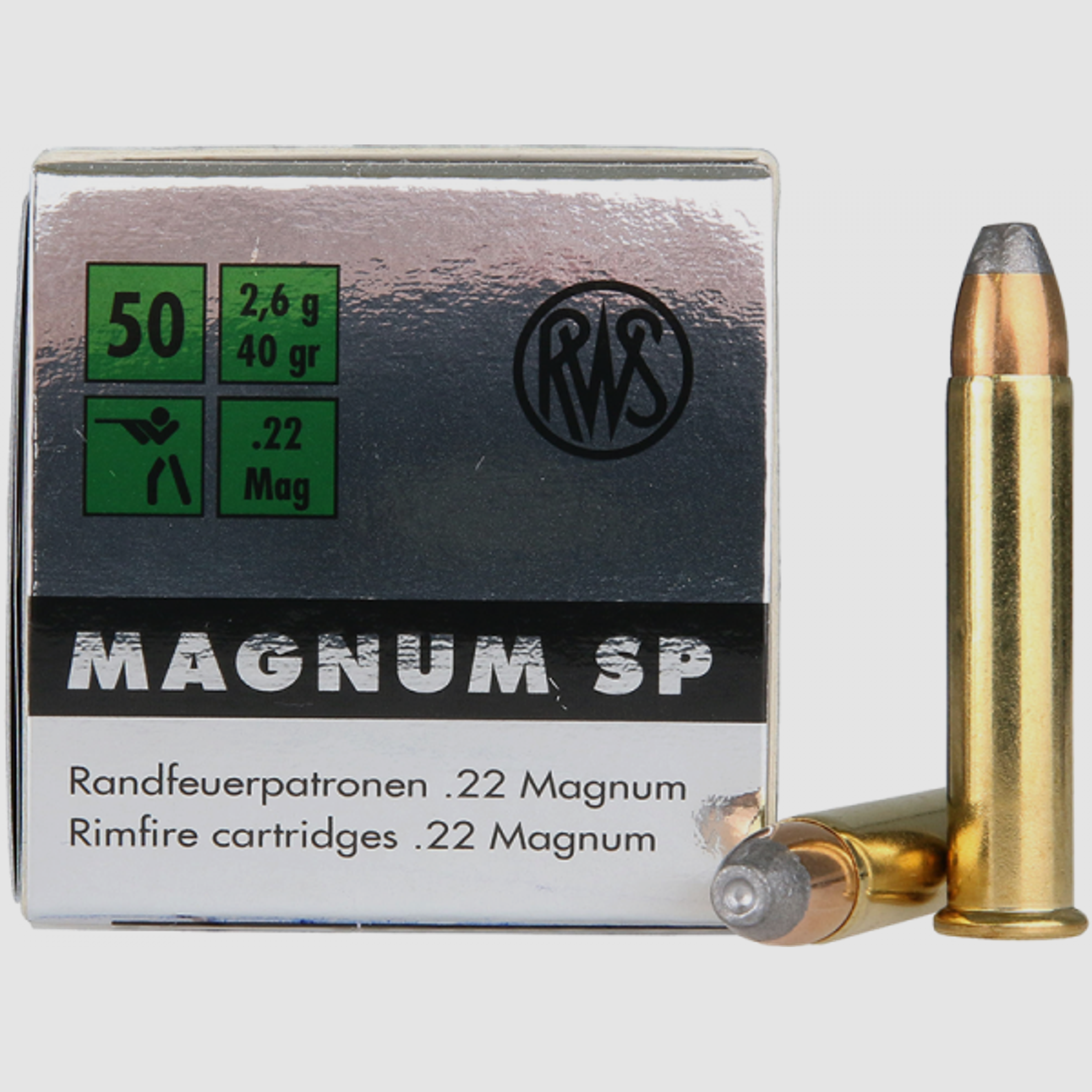 RWS Magnum .22 Win Mag SP 40 grs Kleinkaliberpatronen