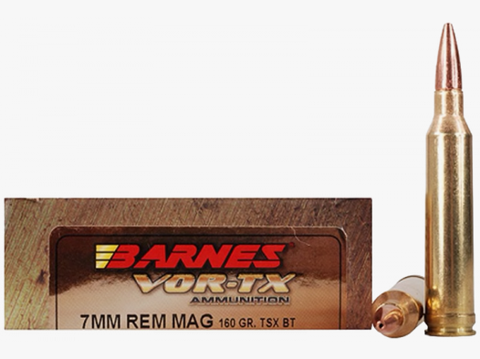 Barnes VOR-TX 7mm Rem Mag TSX 160 grs Büchsenpatronen