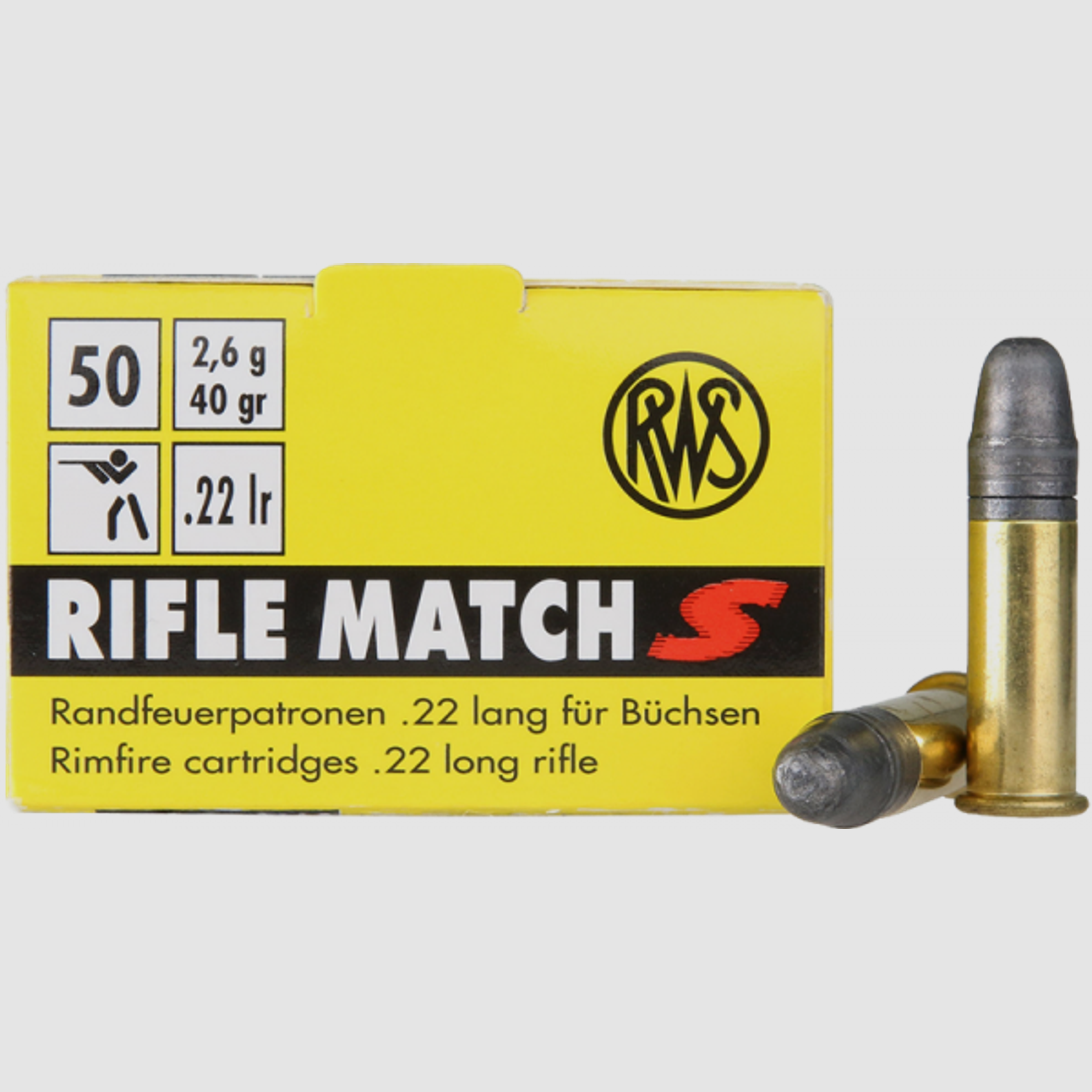 RWS Rifle Match S .22 LR LRN 40 grs Kleinkaliberpatronen