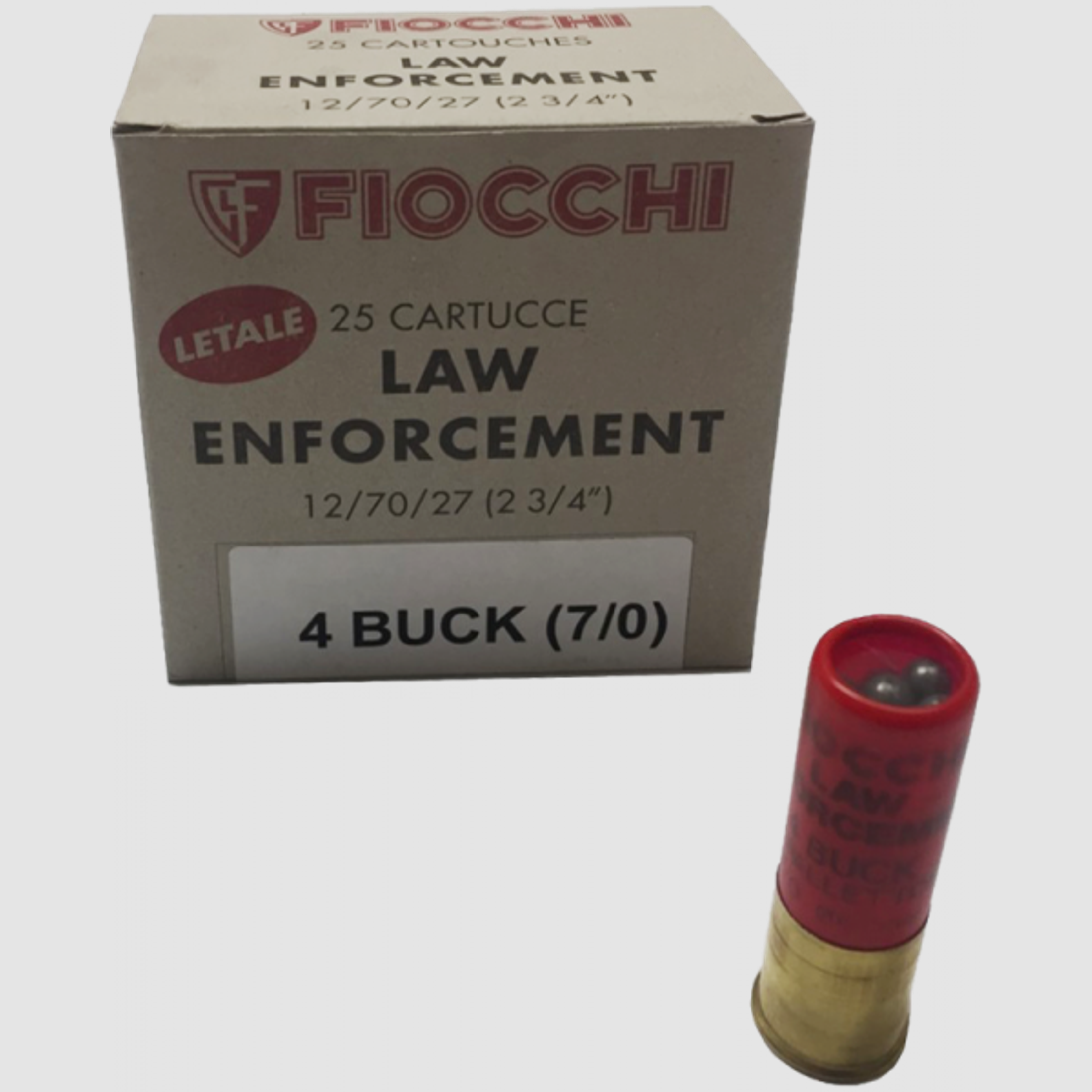 Fiocchi Lethal 4 Buckshot 12/70 38,5 gr Schrotpatronen