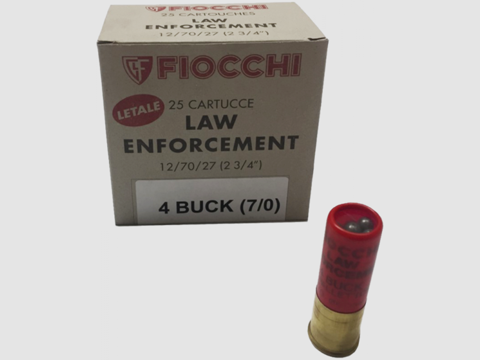 Fiocchi Lethal 4 Buckshot 12/70 38,5 gr Schrotpatronen