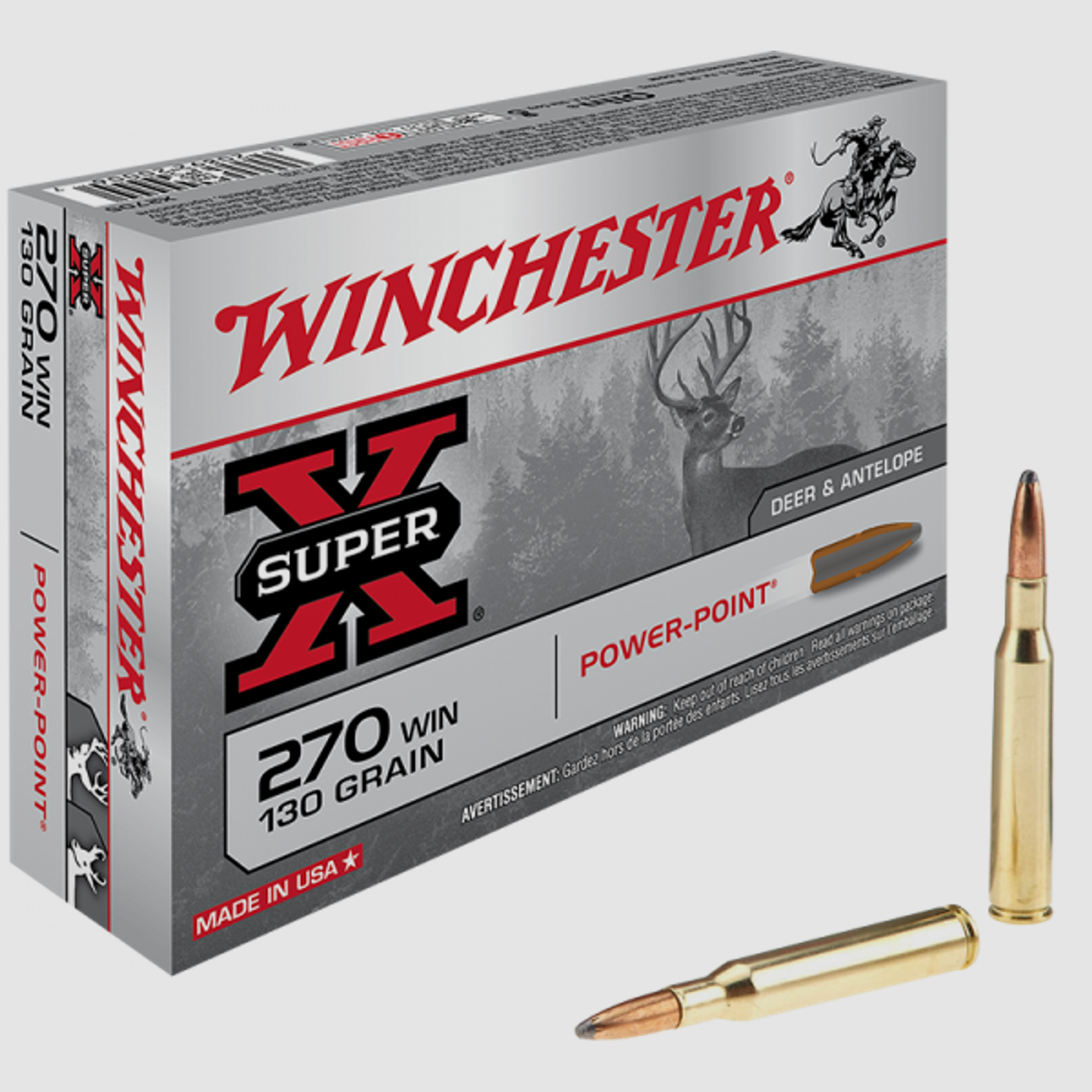 Winchester Super X .270 Win Winchester Power Point 130 grs Büchsenpatronen