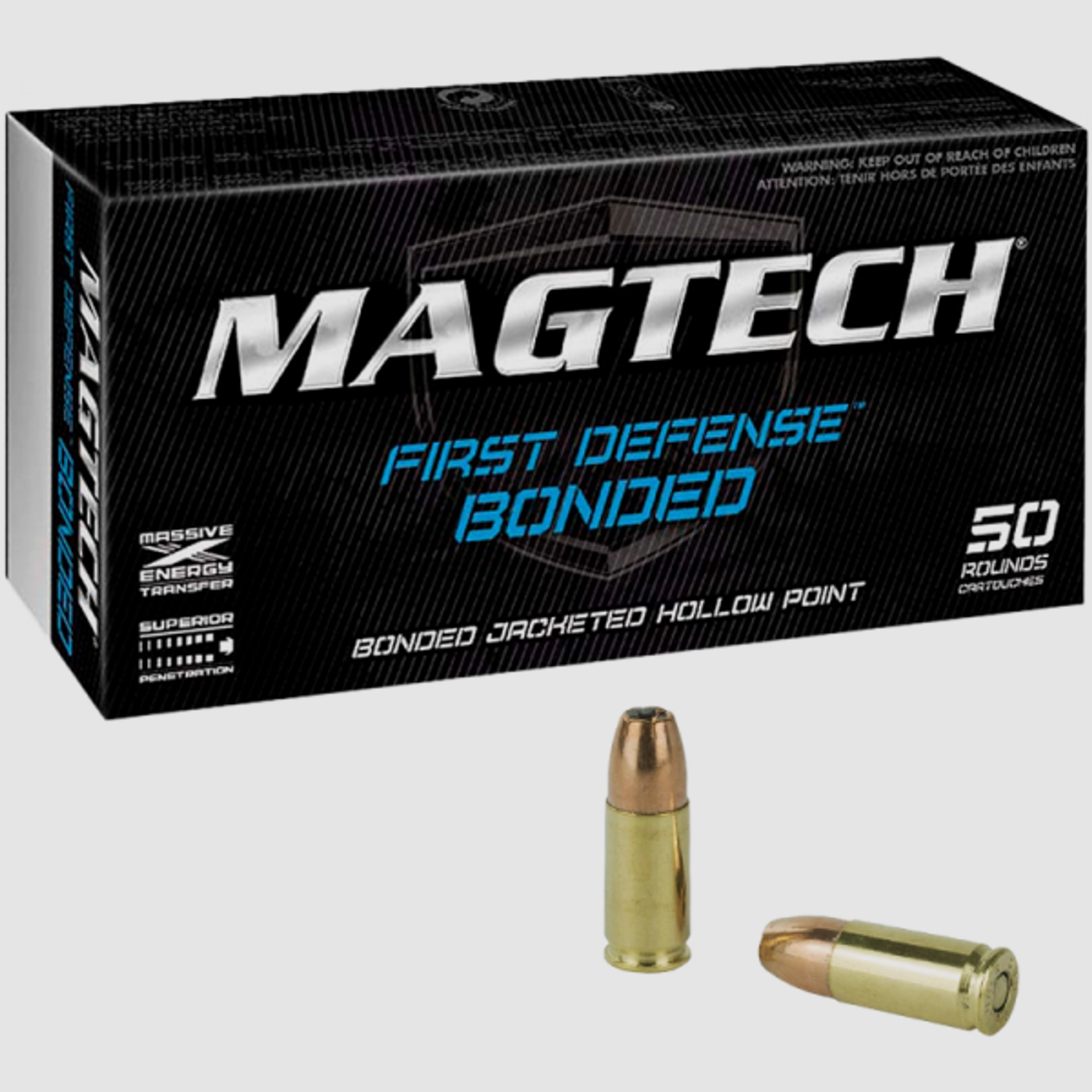 Magtech First Defense Bonded 9mm Luger (9x19) JHP Bonded 147 grs Pistolenpatronen